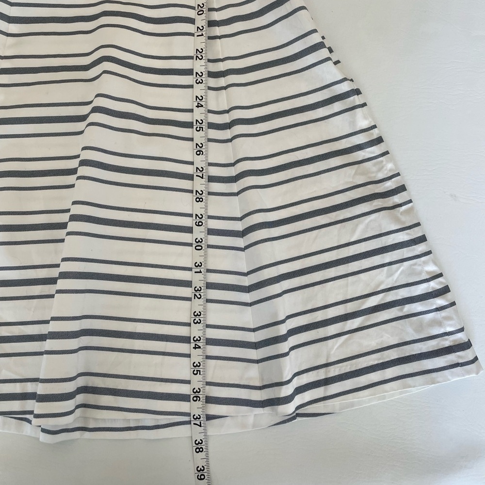 Banana Republic Factory Store White/Gray Striped Sundress Spaghetti Straps 12 - Picture 7 of 10